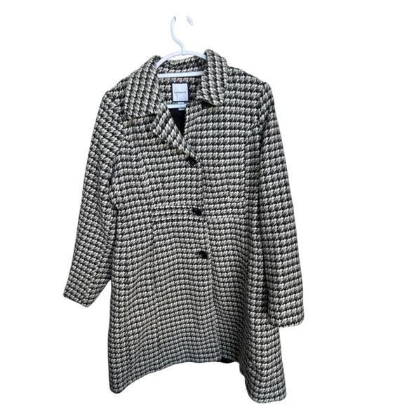 Croft & Barrow Jackets & Blazers - Women's Croft & Barrow Coat XL Black White Houndstooth